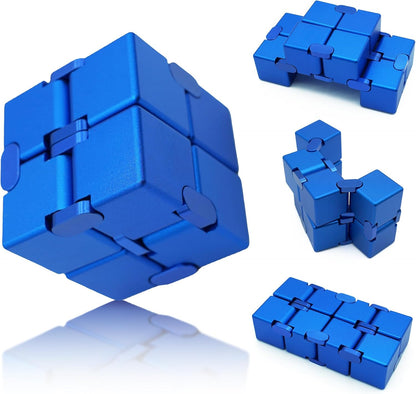 Infinity Cube, Fidget Toys Metal, ADHD Desk Toys for Anxiety, Sensory Items for Adults, Cool