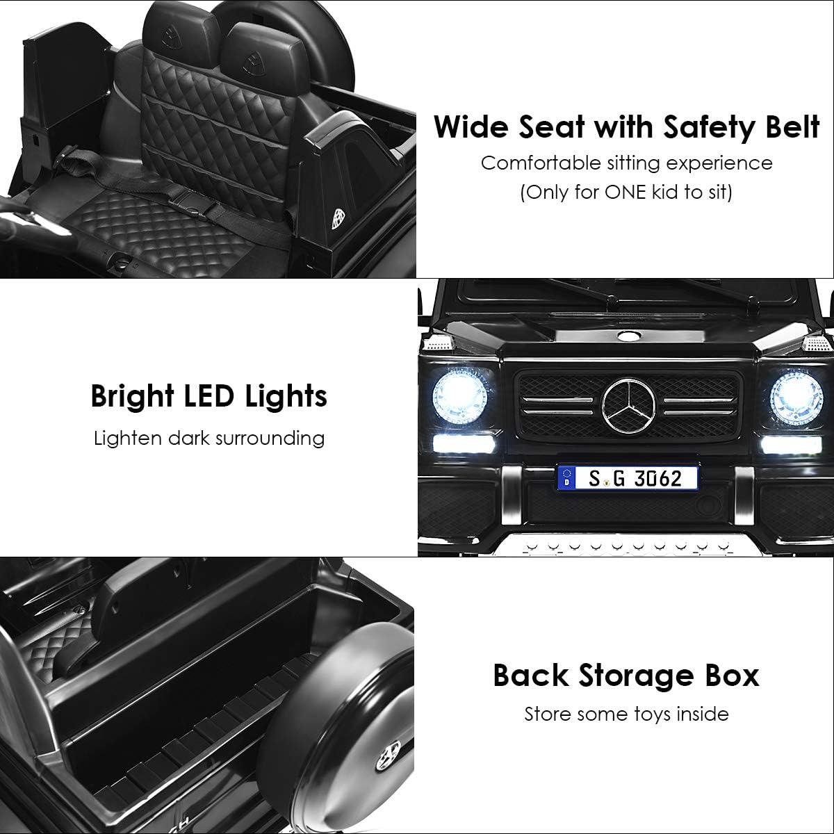 Costzon Ride on Car, Licensed Mercedes-Benz Maybach, 12V Battery Powered Vehicle Toy w/ 2 Motors