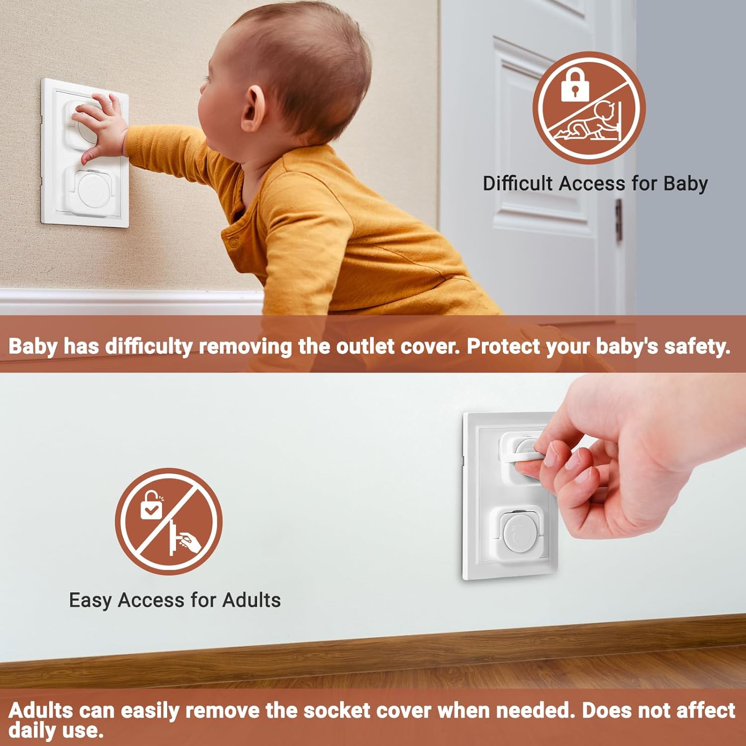Outlet Covers Baby Proofing, 40 Pack Child Proof Plug Socket Covers Electric Plug Protectors Safety