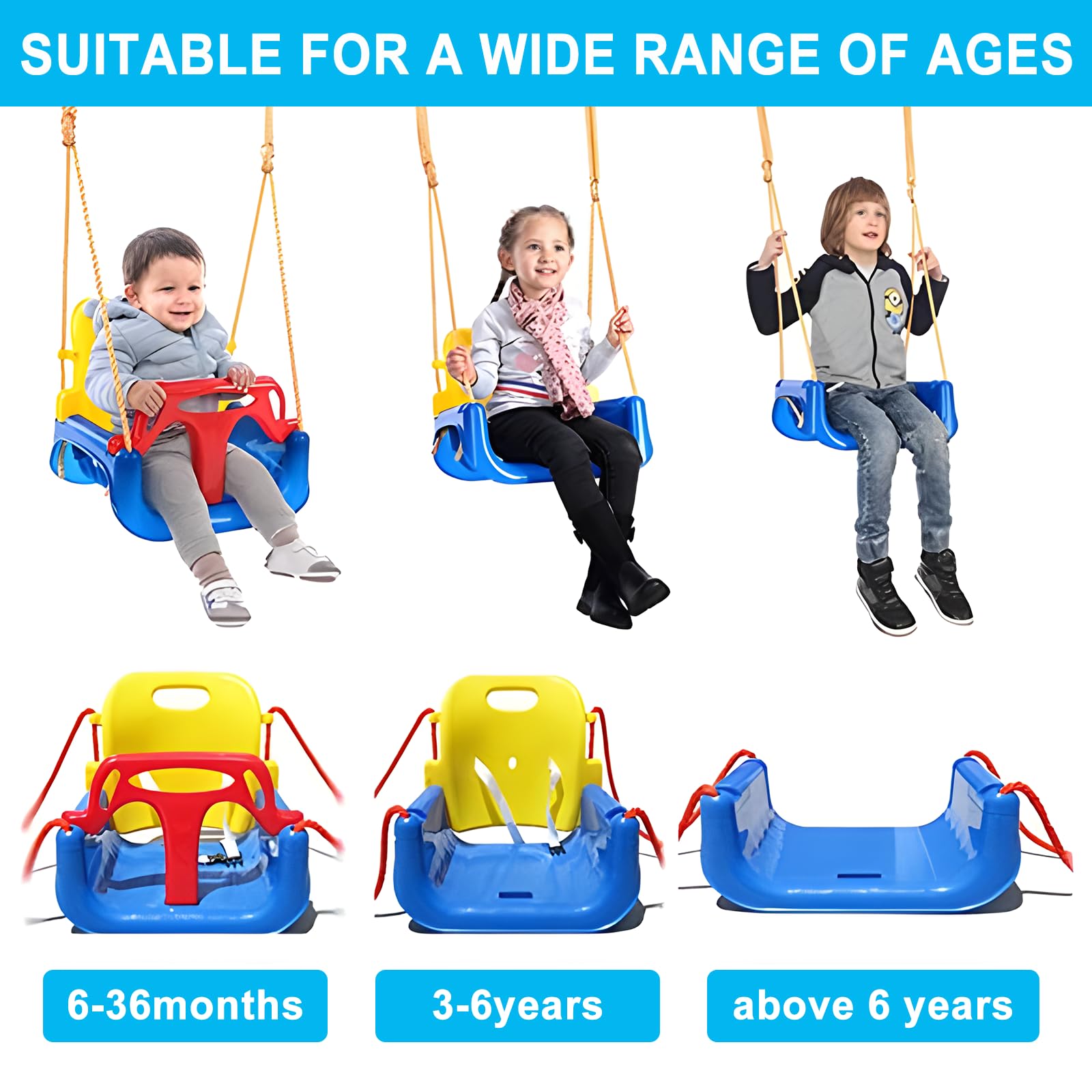 Foldable Toddler Swing Set for Indoor & Outdoor Use