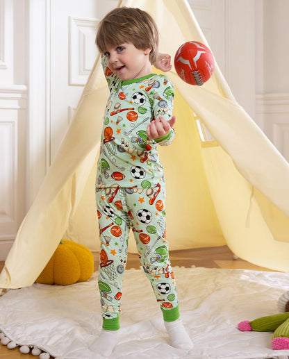 Bamboo Viscose Toddler Pajamas Boys Girls Baby 12M-8Y Pjs Sets Kids 2pcs Snug fit Long-Sleeve