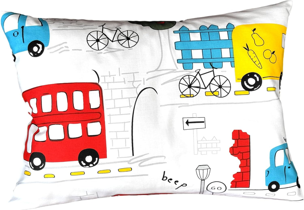 Cars Cotton Toddler Pillowcase 13 x 18 - Cars Kids Pillow Case, Small Travel Pillow Cases, Boys