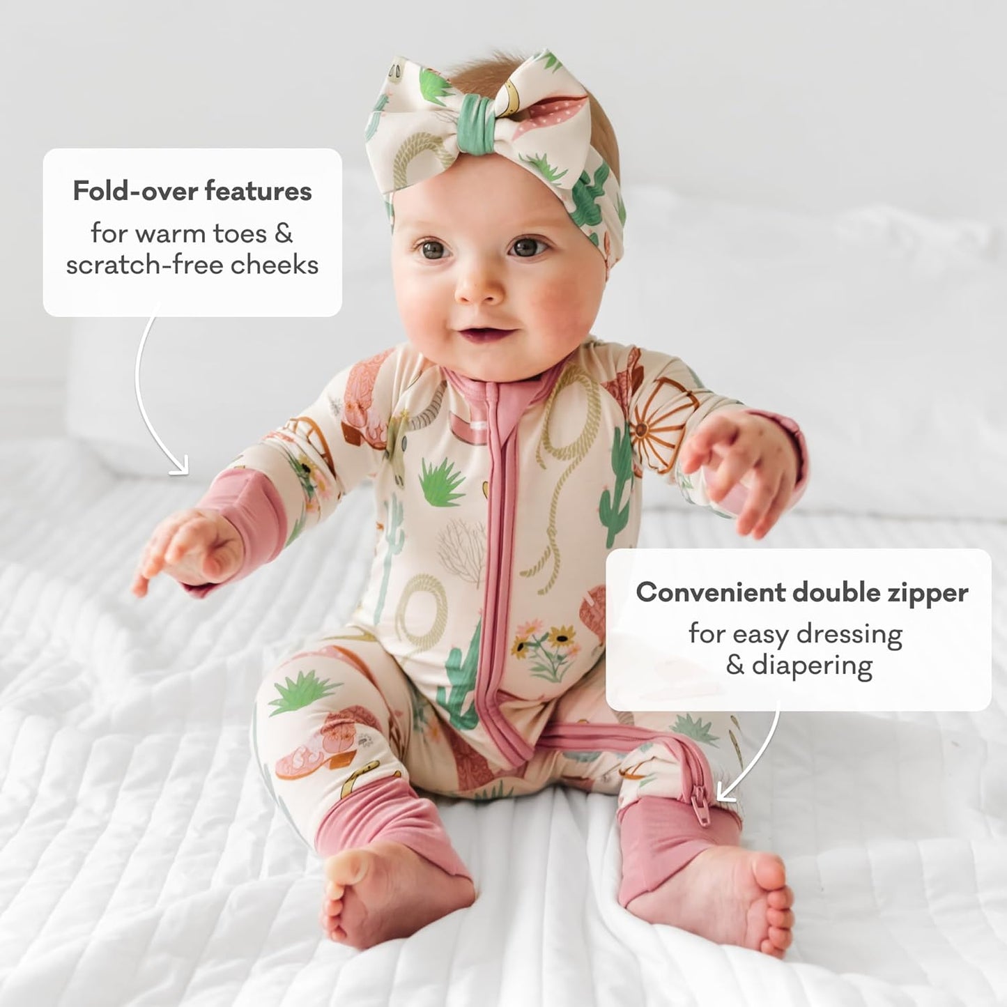Little Sleepies Pajamas for Baby Boys & Girls, Viscose from Bamboo Baby Pajamas, Preemie & Newborn