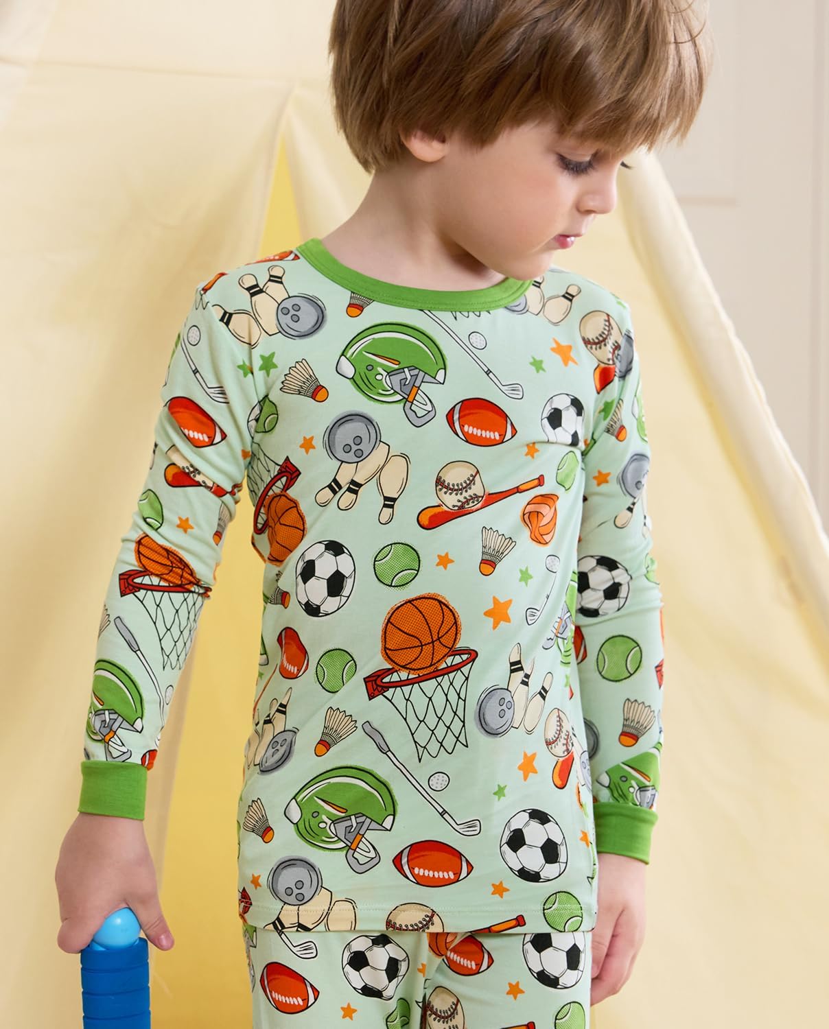 Bamboo Viscose Toddler Pajamas Boys Girls Baby 12M-8Y Pjs Sets Kids 2pcs Snug fit Long-Sleeve