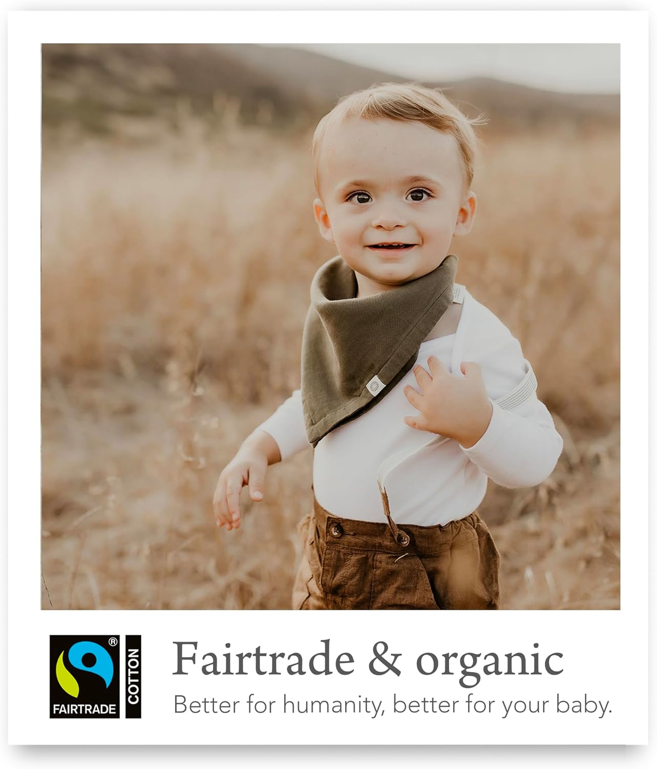 Kishu Baby Indi Organic Baby Bandana Bibs – Fairtrade 4-Way Reversible Drool Bibs for Boys & Girls