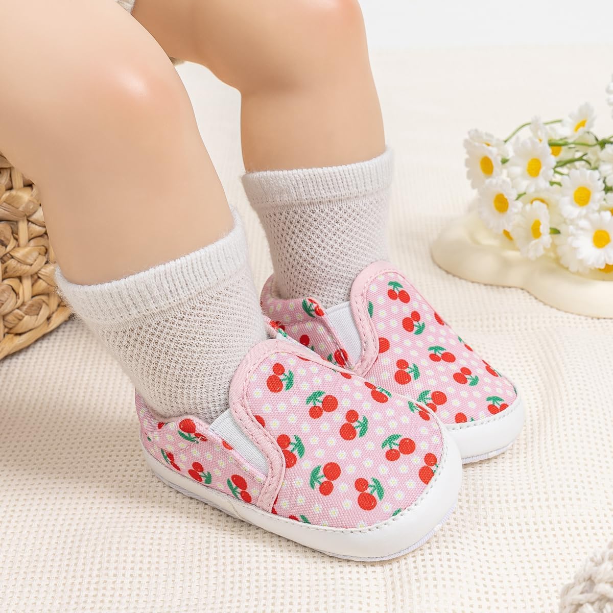 Morbido Infant Baby Boys Girls Canvas Sneaker Toddler Slip On Anti Skid Newborn First Walkers Candy