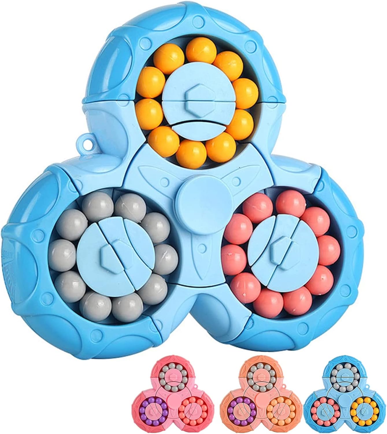 Magic Bean Rotating Brain Teaser Finger Puzzle Toy,Boys Girls Handheld Spinner Stress Anxiety