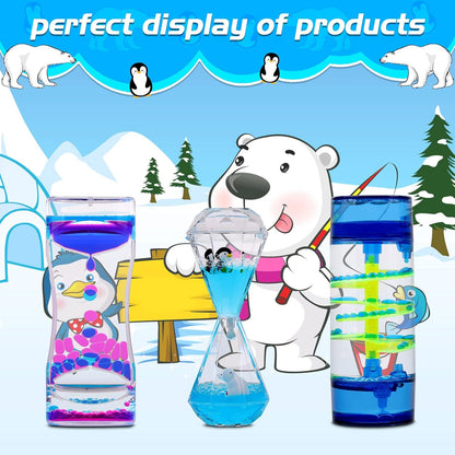 XINBAOHONG Liquid Motion Bubbler for Kids and Adults 3-Pack Hourglass Liquid Bubbler Timer for