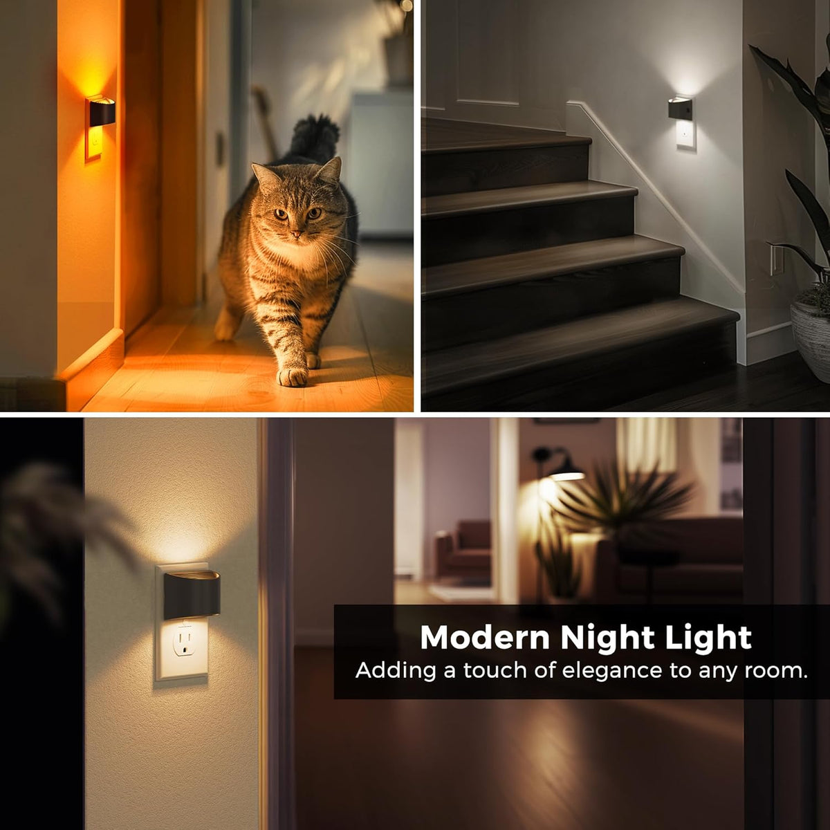 L LOHAS LED Night Lights Plug into Wall with 3CCT Adjustable (1600K/3000K/5000K), 1W Nightlight