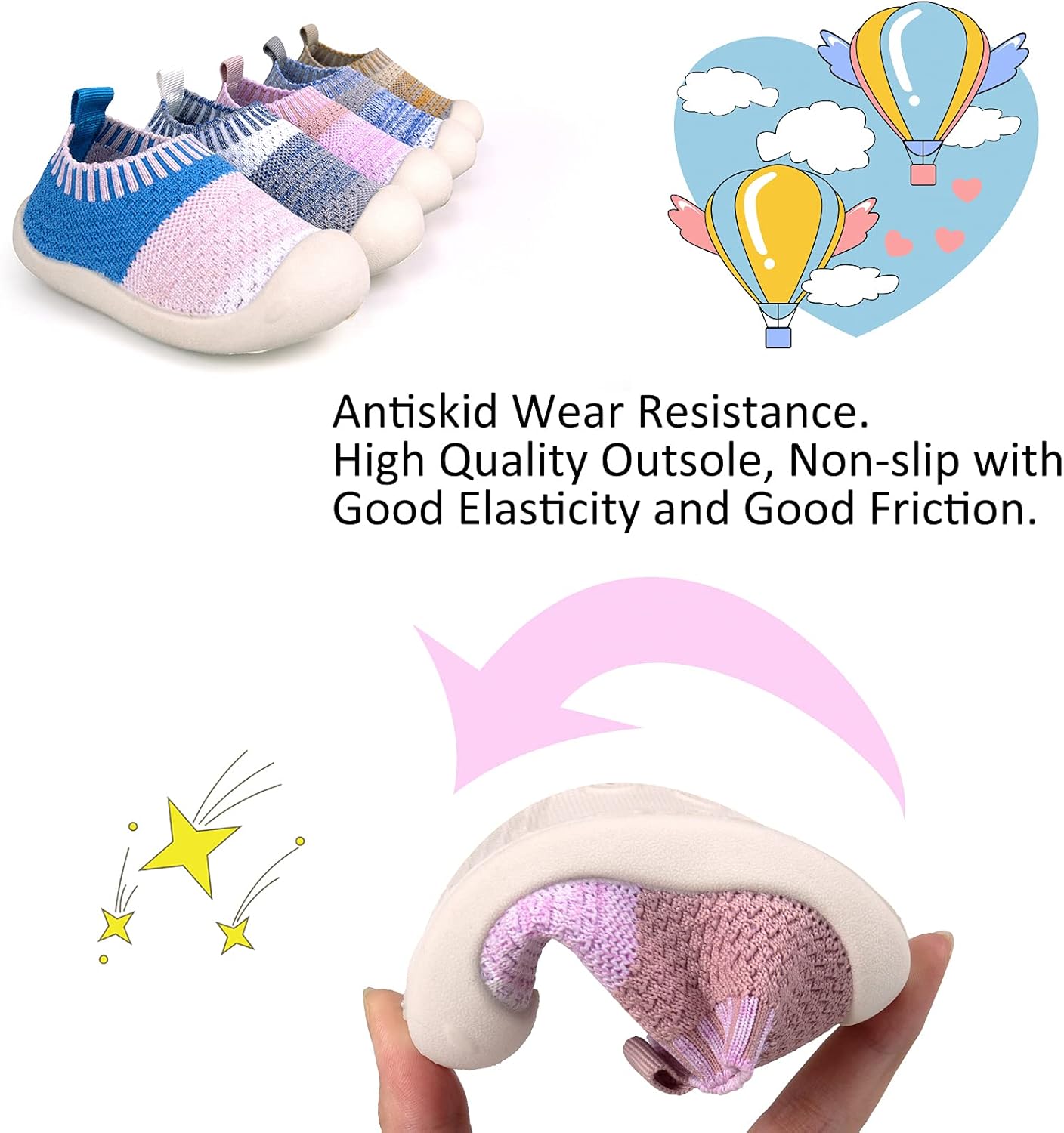 Baby First-Walking Shoes 1-4 Years Kid Shoes Trainers Toddler Infant Boys Girls Soft Sole Non Slip
