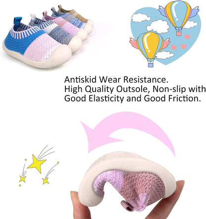Baby First-Walking Shoes 1-4 Years Kid Shoes Trainers Toddler Infant Boys Girls Soft Sole Non Slip