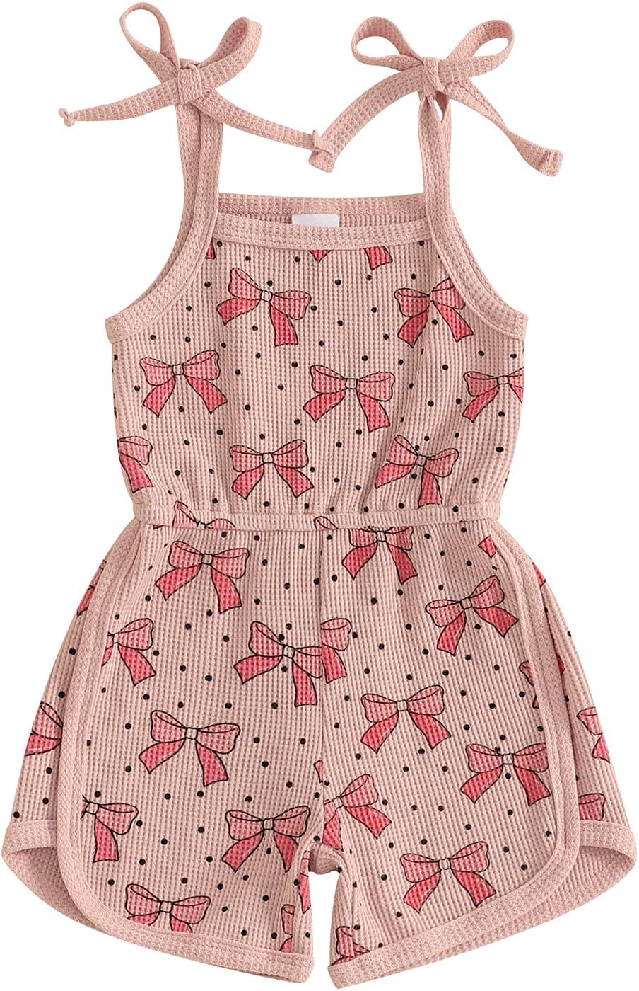WZTYYDS Toddler Baby Girl Summer Clothes Floral Romper Tie-Up Strap Halter Jumpsuit Infant Summer