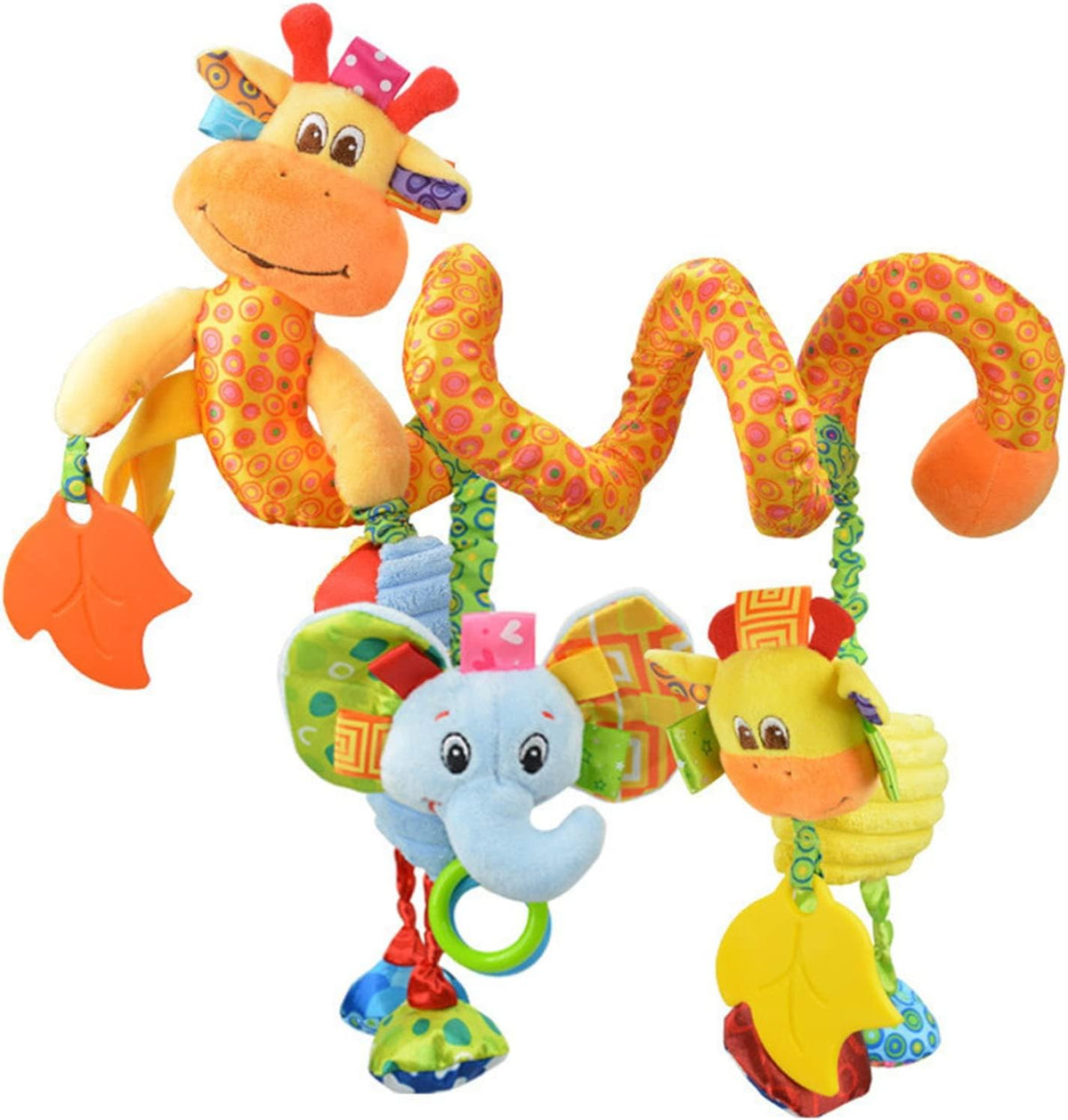 Jollybaby Crib Stroller Car Seat Toys for Baby 0-3-6-9-12 Months, Tummy Time Hanging Sensory Toys