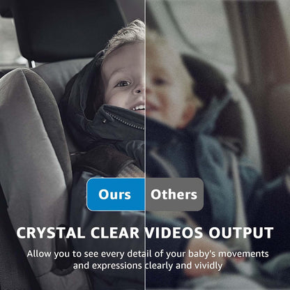 GROWNSY Baby Car Camera, HD Display Baby Car Mirror with Night Vision Feature, 4.3 inch Baby Car