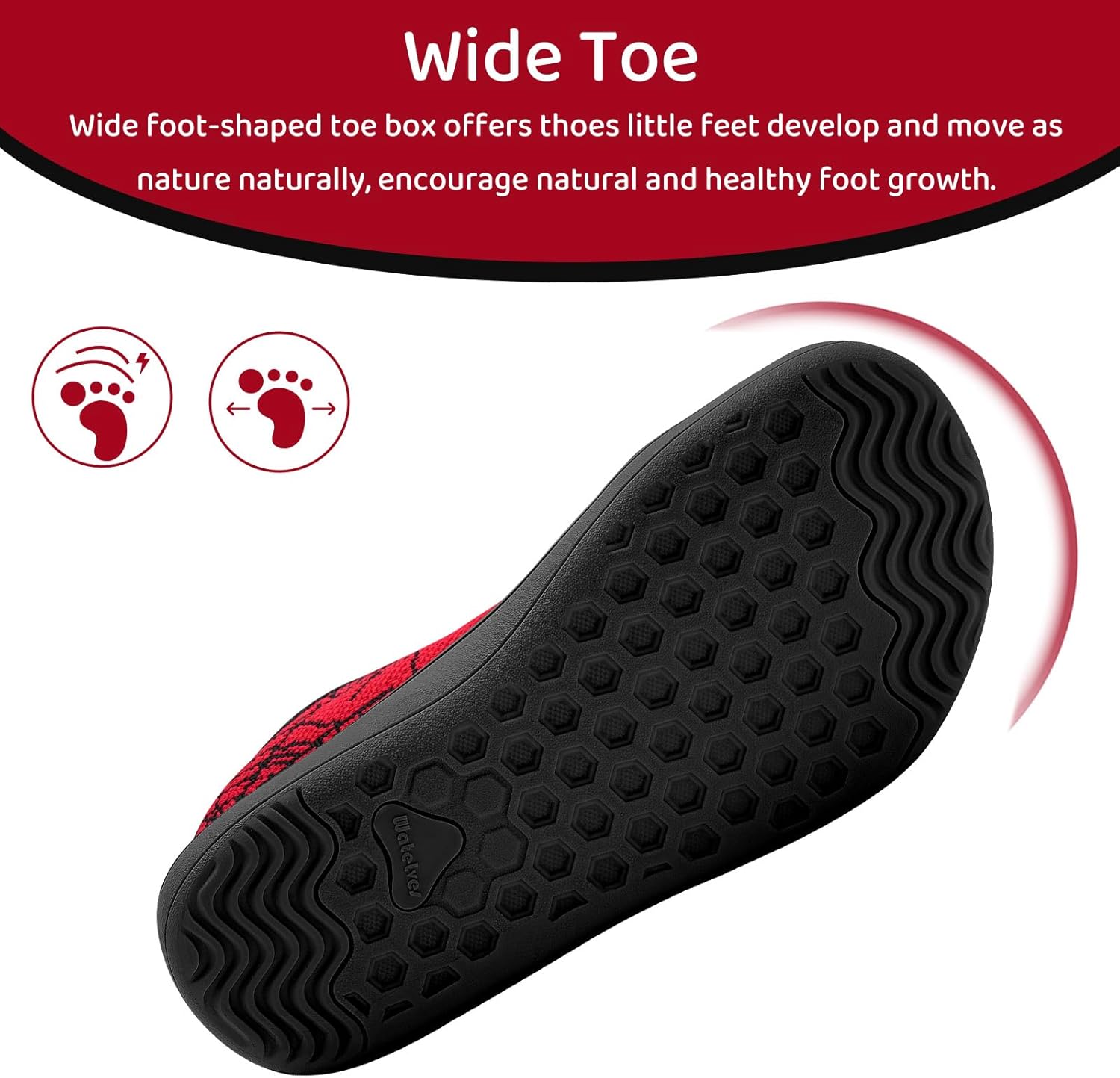 WateLves Toddler Little Kids Wide Barefoot Shoes The First Walking Shoes Girls Boys Breathable Zero