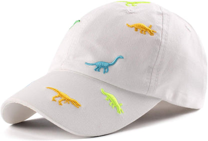 JANGANNSA Dinosaur Boys Girls Caps Embroidery Baby Baseball Caps Cotton Infant Toddler Kids Hat