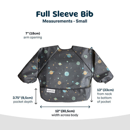 Tiny Twinkle Mess Proof Baby Bib,Waterproof Smock Baby Bib for Eating,Machine Washable Long Sleeve