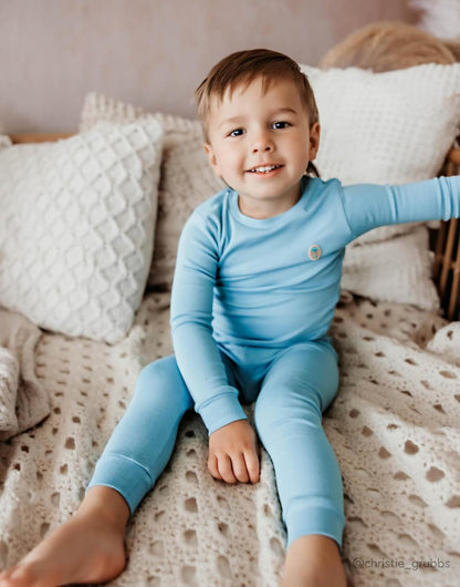moimoln 6M-8Y Modal Cotton Solid Soft Breathable Baby Toddler Boys Girls Snug fit Pjs Long Sleeve