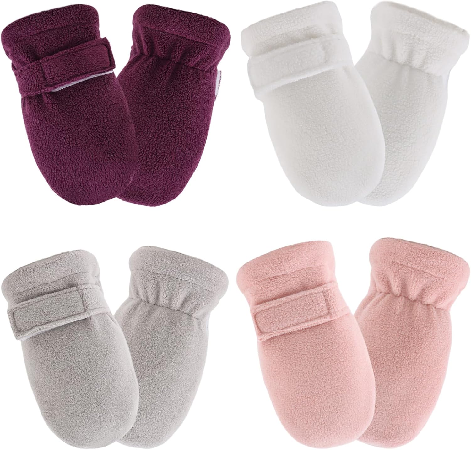 Zsedrut No Scratch Baby Mittens Toddler Infant Fleece Lined Gloves Winter Warm Mitten for Baby Boys