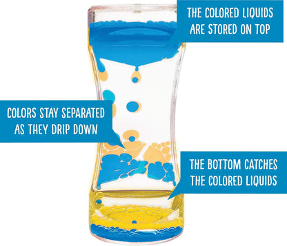 Blue & Yellow Liquid Motion Bubbler