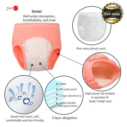 Joyo roy 6Pcs Potty Training Underwear Girls 100% Cotton Soft Absorbent Toddler Toilet Training
