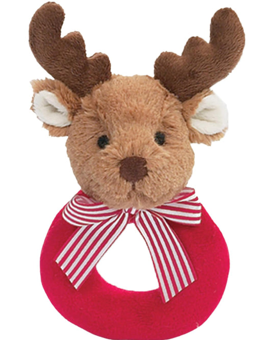 Bearington Baby Lil’ Reindeer Christmas, 5.5 Inch Christmas Reindeer Plush Stuffed Animal, Soft