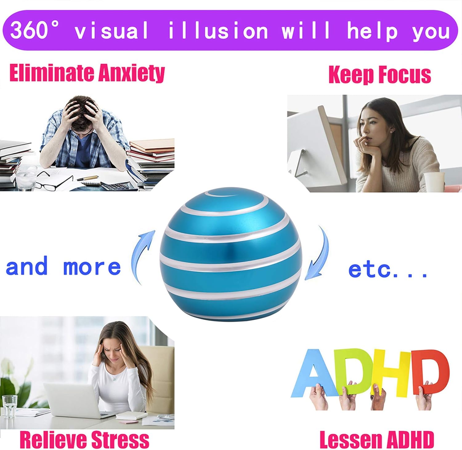 Desk-Kinetic-Toys Cool-Gadgets for Fidget: Cool-Stuff-Thing Game Toy for Adult Teen Children Kid