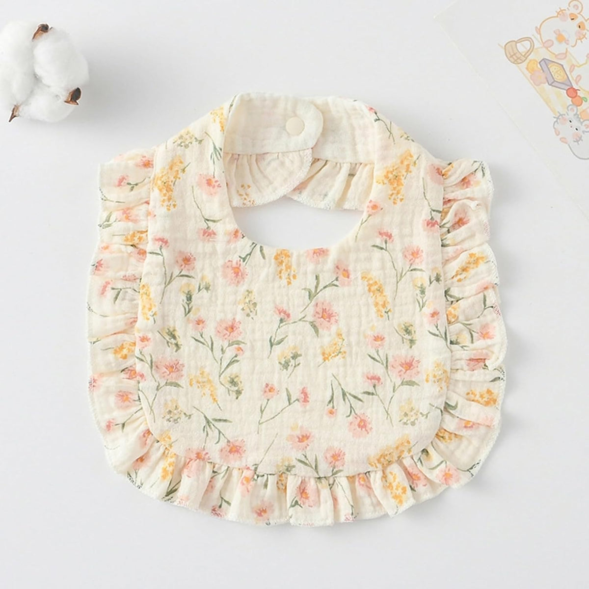 AMAWMW Muslin Baby Bibs for Unisex Boys Girls 6Pack Baby Bandana Drool Bibs Adjustable Newborn Bib