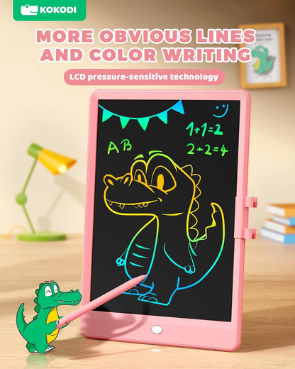 KOKODI LCD Writing Tablet, Valentines Day Gifts for Kids,10 Inch Colorful Toddler Doodle Board