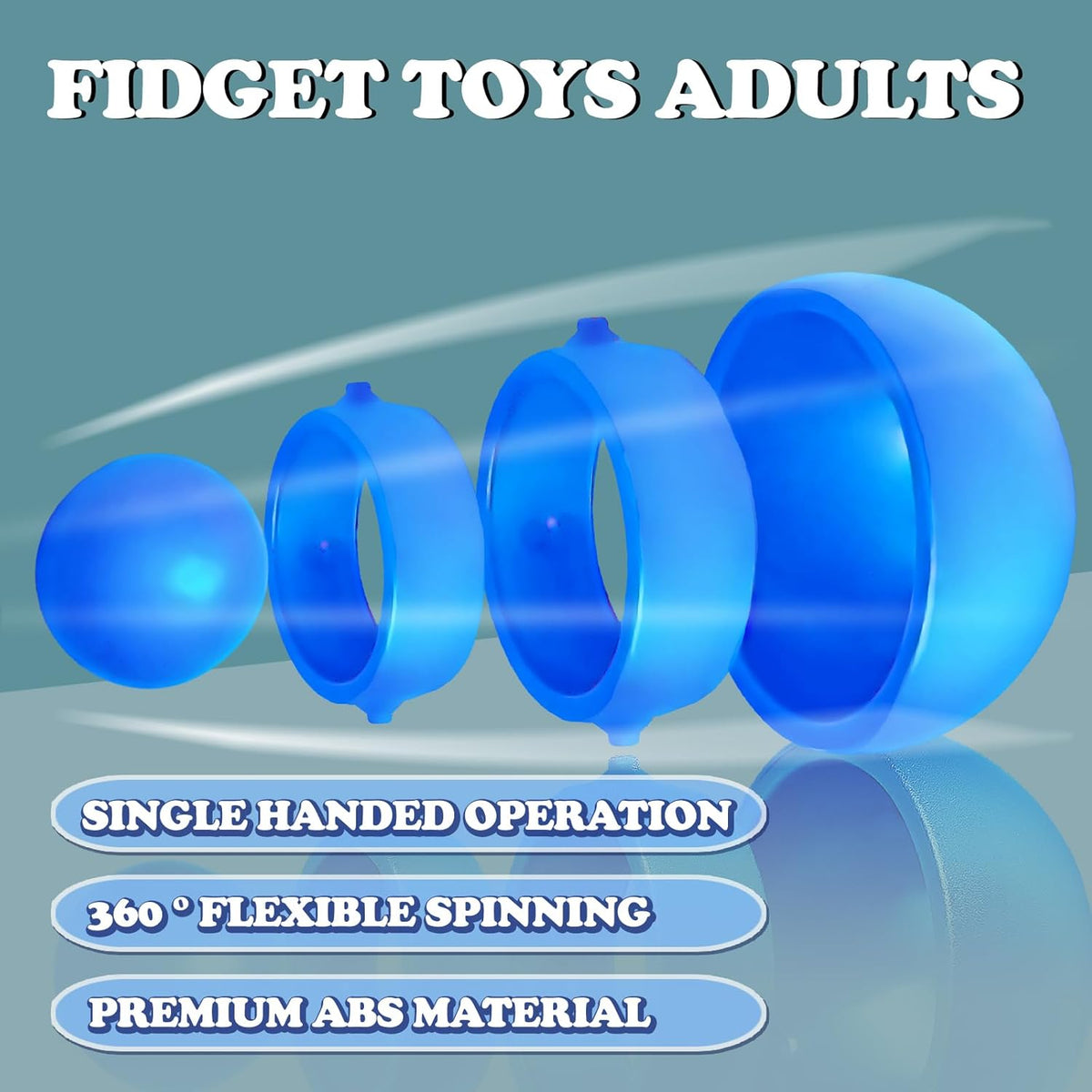 Fidget Toys Adults 2 PCs, Sensory Figette Spinner Anxiety Stress Relief Toys Quiet Fidgets Gyro for