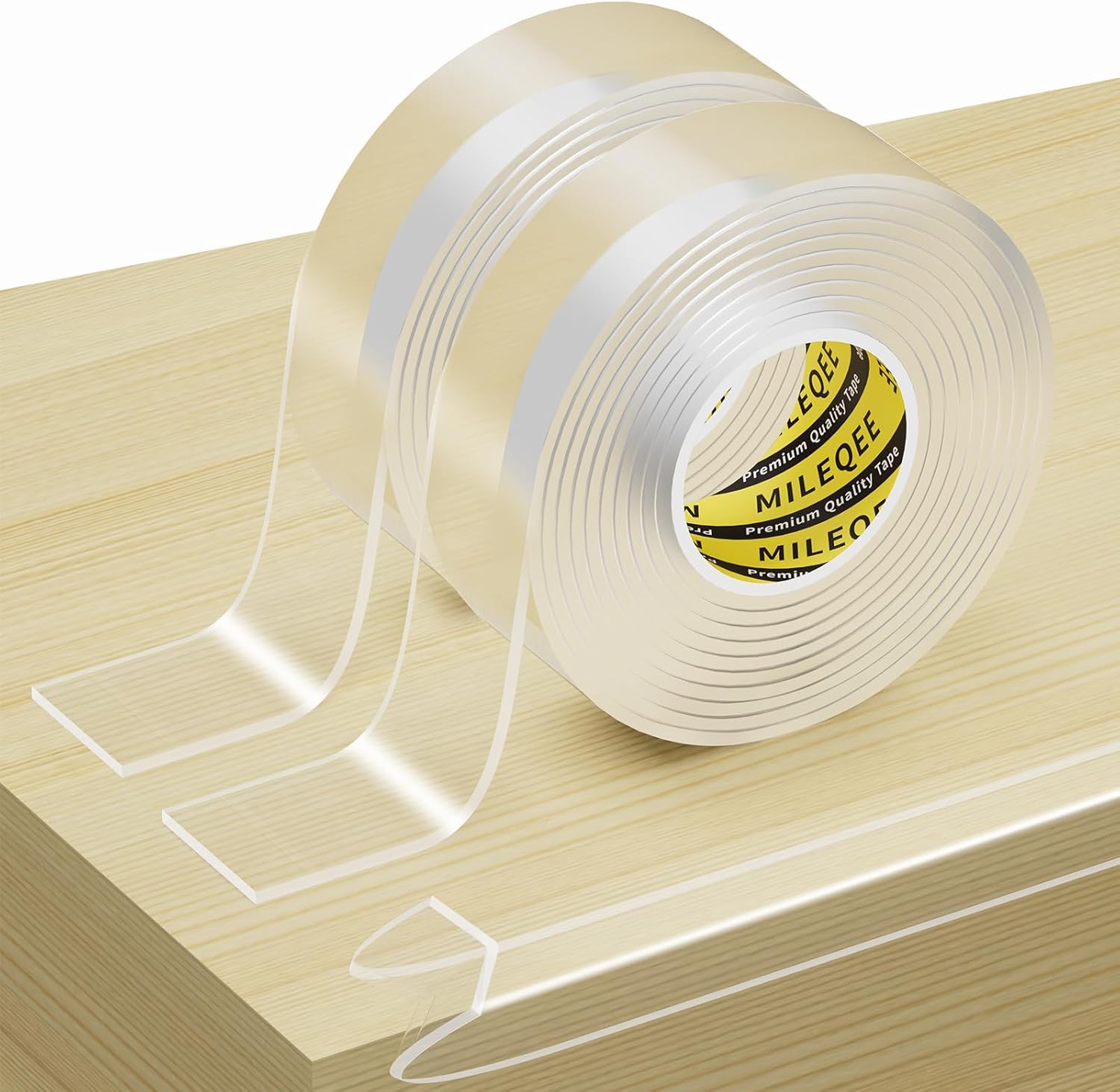 2Pack Clear Edge Protector Strip, 0.8in x 6.56FT(13.12FT Total), Sharp Edge Wrap Cover Tape, Self