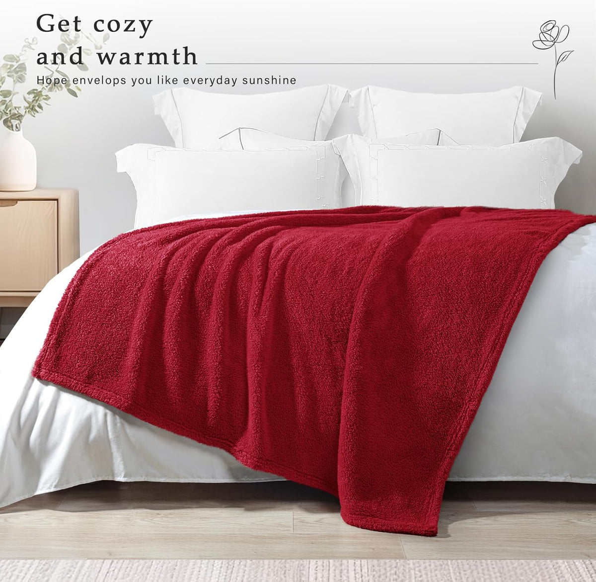 Exclusivo Mezcla Soft Fleece Throw Blanket for Couch, Super Soft Velvet Plush Bed Blanket, Fuzzy
