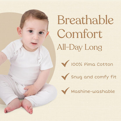 Pimbi&Bimpi Baby Bodysuit - Short Sleeve | Premium Peruvian PIMA Cotton | Gender Neutral Baby