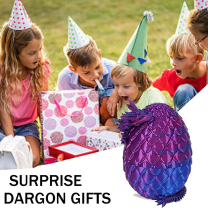 Easter Eggs Gifts for Kids, 3D Printed Dragon in Egg Easter Basket Stuffers Easter Toys for Kids