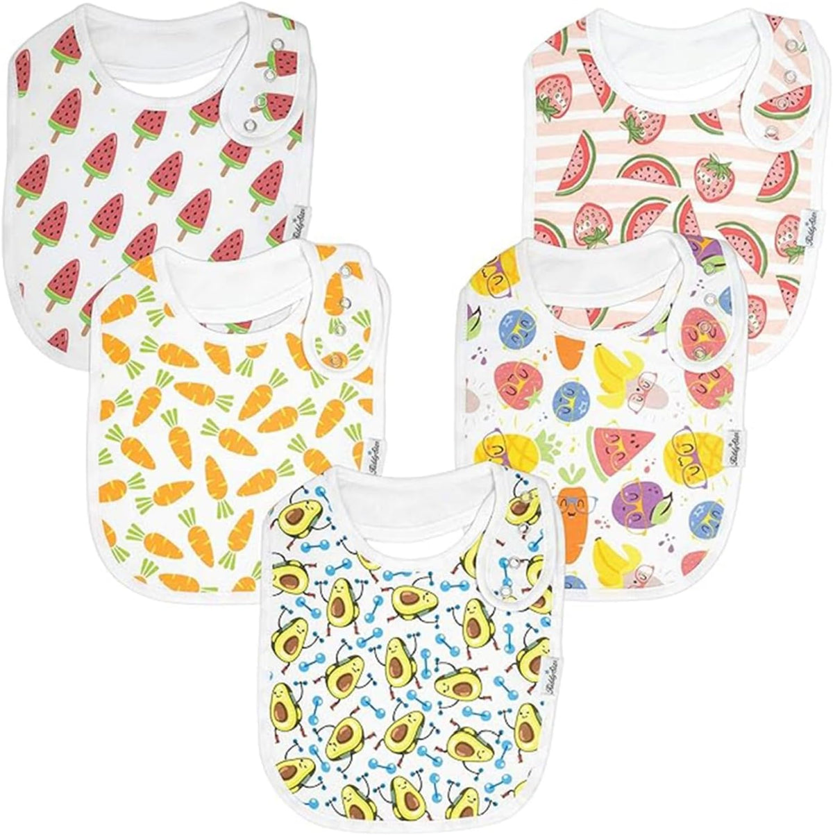 Organic Cotton Baby Bibs – Soft Teething & Drool Bib for Newborns & Toddlers – Hypoallergenic