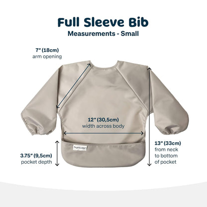 Tiny Twinkle Mess Proof Baby Bibs, 2pk Waterproof Smock Baby Bibs for Eating, Machine Washable Long