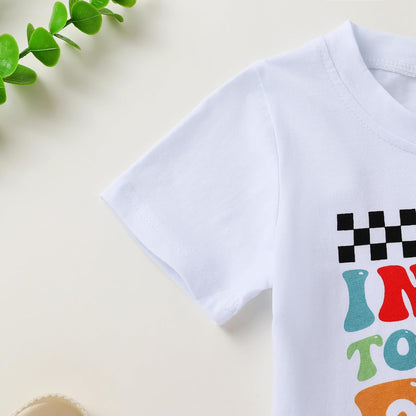 Happy Town Toddler Clothes Baby Boy Girl Smiley Face Shirt Short Sleeve T-Shirt Tee Summer Tops