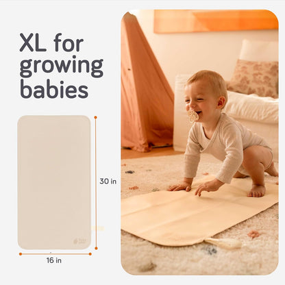 Baby Uma Vegan Leather Baby Changing Mat - Waterproof & Wipeable Changing Pad, XL for Growing