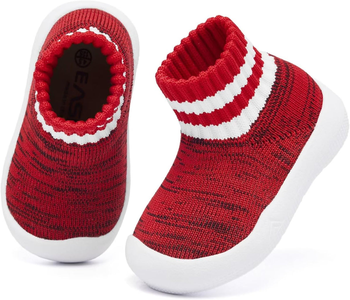 Eashi Baby Boy Girl Non-Skid Indoor Infant Walking Shoes Breathable Warm Elastic Sock Shoes with