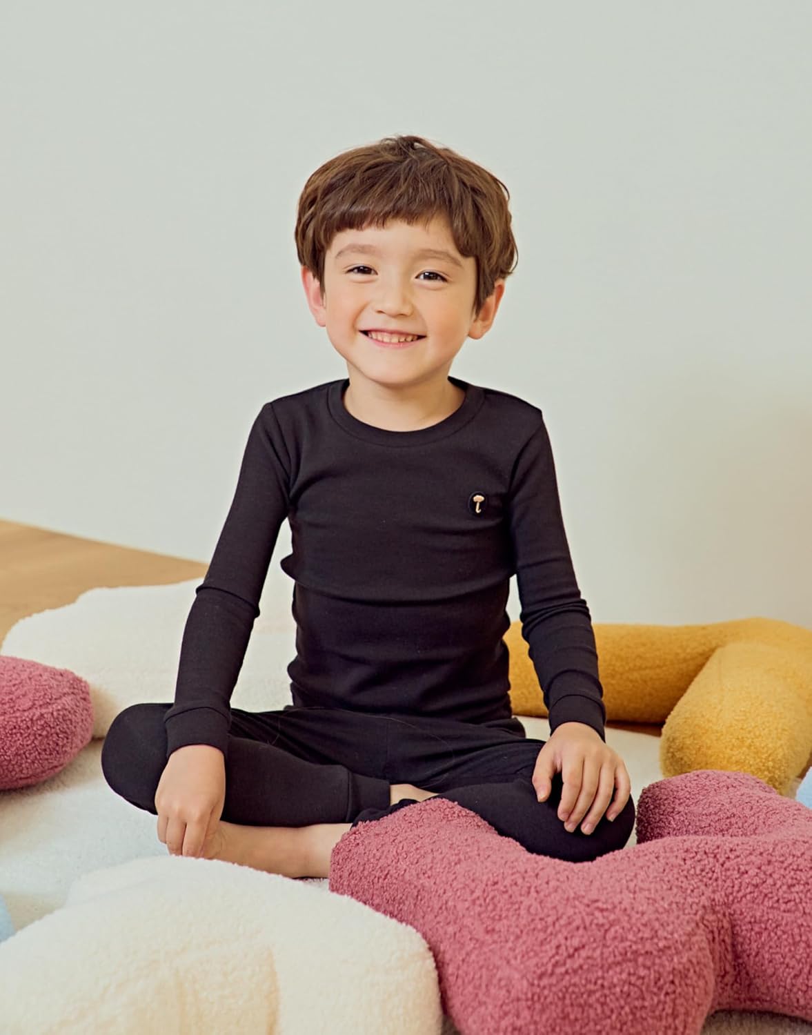 moimoln 6M-8Y Modal Cotton Solid Soft Breathable Baby Toddler Boys Girls Snug fit Pjs Long Sleeve