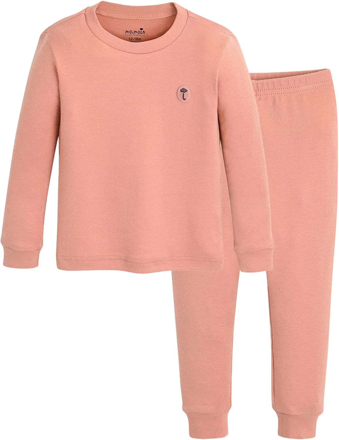 moimoln 6M-8Y Modal Cotton Solid Soft Breathable Baby Toddler Boys Girls Snug fit Pjs Long Sleeve