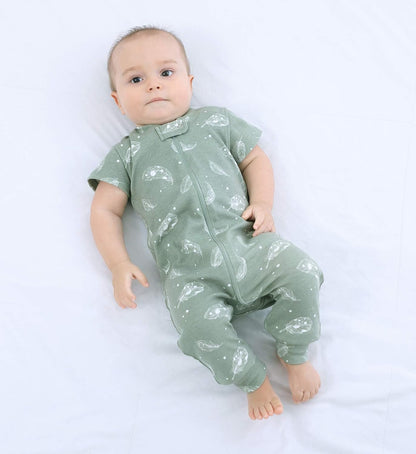 Owlivia Baby Boy Romper, Unisex Short-sleeve Summer Outfit, 100% Organic Cotton Girl One-Piece