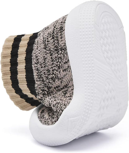 Eashi Baby Boy Girl Non-Skid Indoor Infant Walking Shoes Breathable Warm Elastic Sock Shoes with