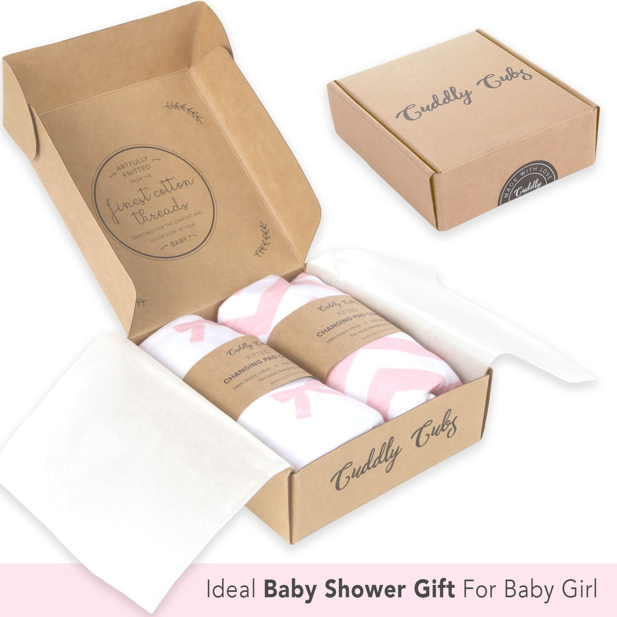 Cuddly Cubs Changing Pad Covers ??2 Pack ??Snuggly Soft Plush Cotton Changing Table Covers for Girl