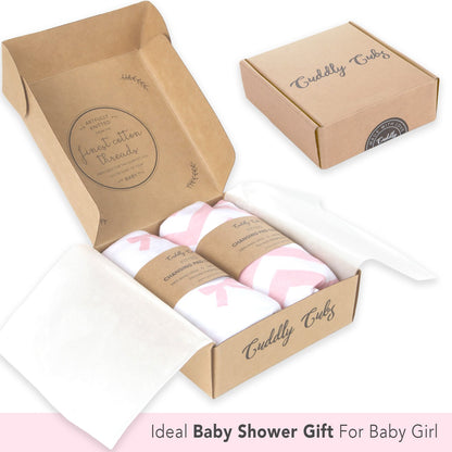 Cuddly Cubs Changing Pad Covers ??2 Pack ??Snuggly Soft Plush Cotton Changing Table Covers for Girl