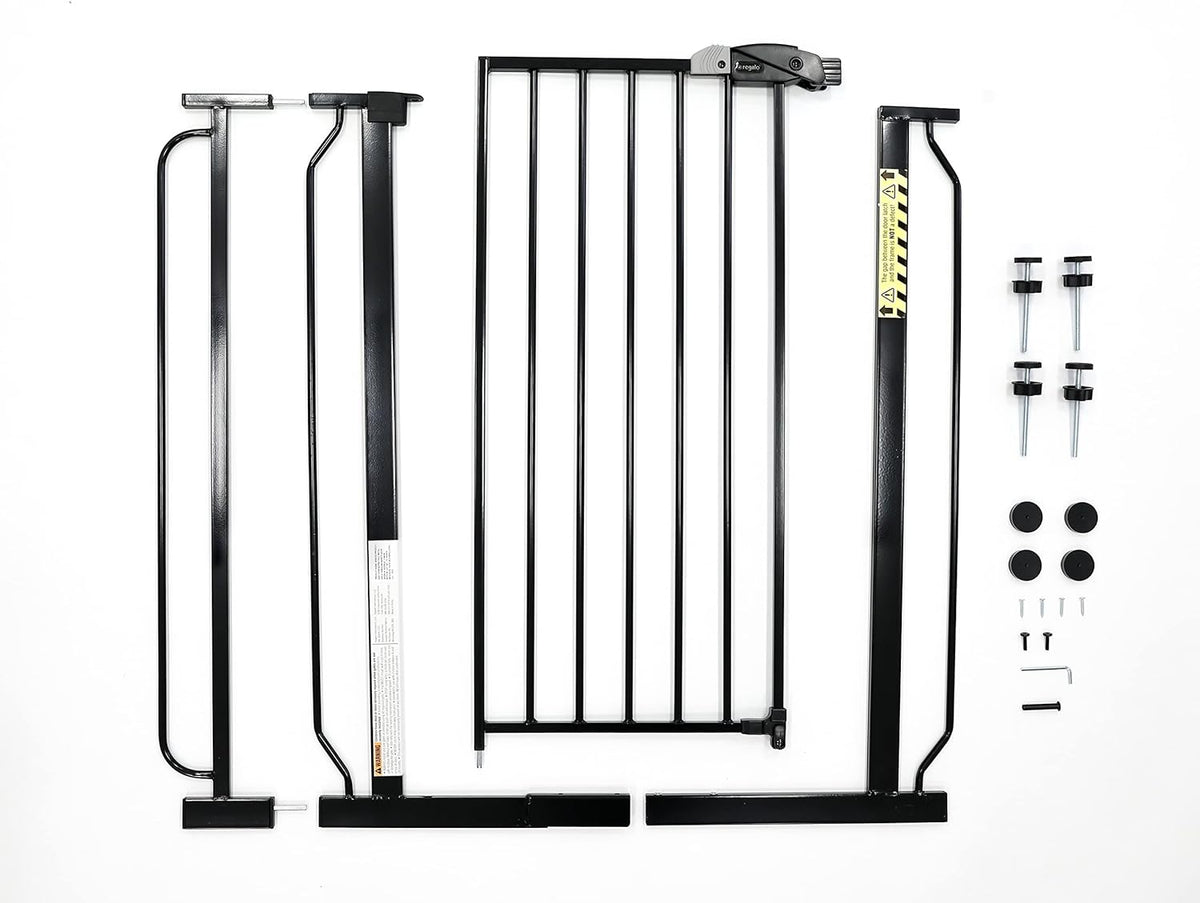 Regalo Easy Step Extra Tall Walk Thru Baby Gate, Bonus Kit, Includes 4-Inch Extension Kit, Pressure