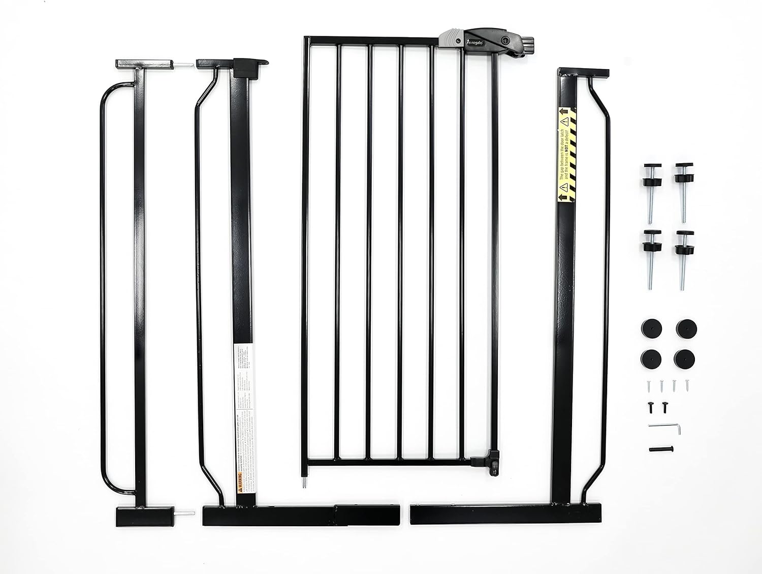 Regalo Easy Step Extra Tall Walk Thru Baby Gate, Bonus Kit, Includes 4-Inch Extension Kit, Pressure
