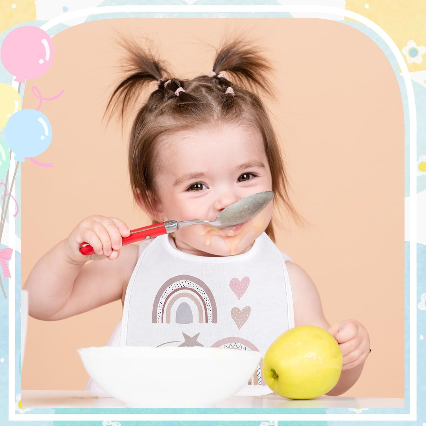 Toulite 100 Pcs White Bibs for Baby Washable Reusable Waterproof Cotton Feeder Bibs with Double