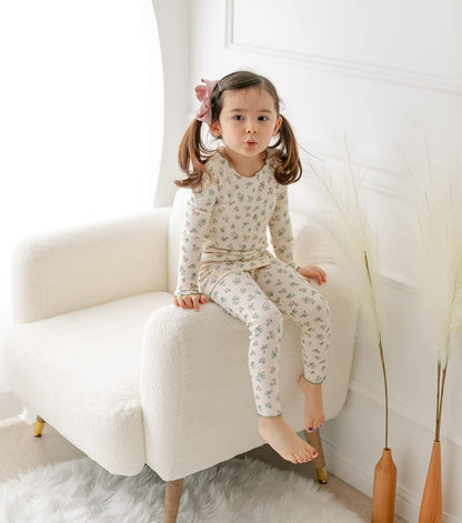 AVAUMA Baby Boy Girl Pajama Set 6M-7T Kids Cute Toddler Snug fit Flower Pattern Design Pjs Cotton