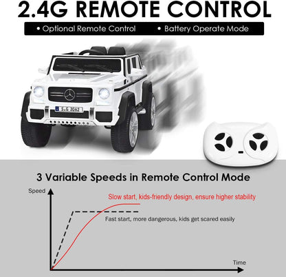 Costzon Ride on Car, Licensed Mercedes-Benz Maybach, 12V Battery Powered Vehicle Toy w/ 2 Motors